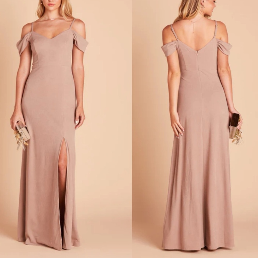 Birdy Grey Dev Formal Dress Crepe Taupe Size M